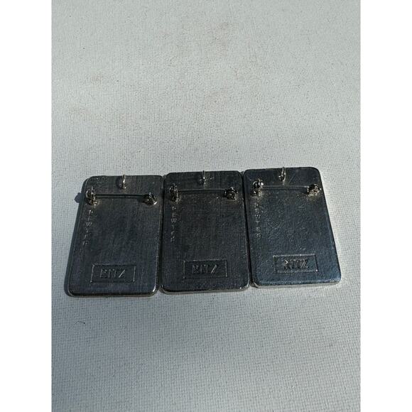 RITZ Signed Brooch Pin Pendants Pewter - lot of 3 - Picture 3 of 7